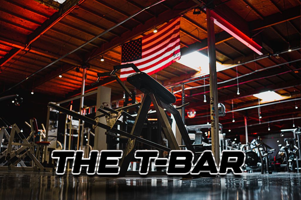 The T-Bar machine on the gym floor